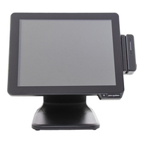 Сенсорный моноблок POSCenter POS200 (15, PCAP, J3455, RAM 4Gb, SSD 128Gb, MSR) без ОС