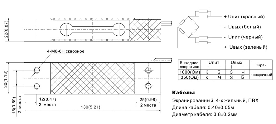 Размеры Zemic L6D